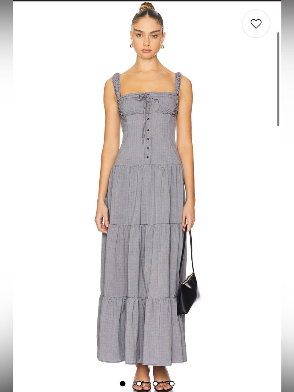 NWT Lioness Ballerina maxi dress in onyx gingham
